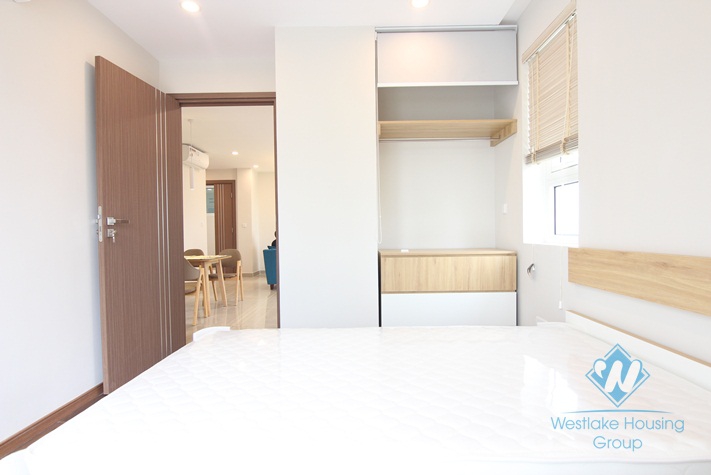 Nice high floor two bedrooms apartment for rent in L3 building, Ciputra urban, Tay Ho, Ha Noi
